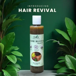 Glow & Grow Hair Revival Shampoo 200ml bottle – Anti hairfall and anti dandruff.