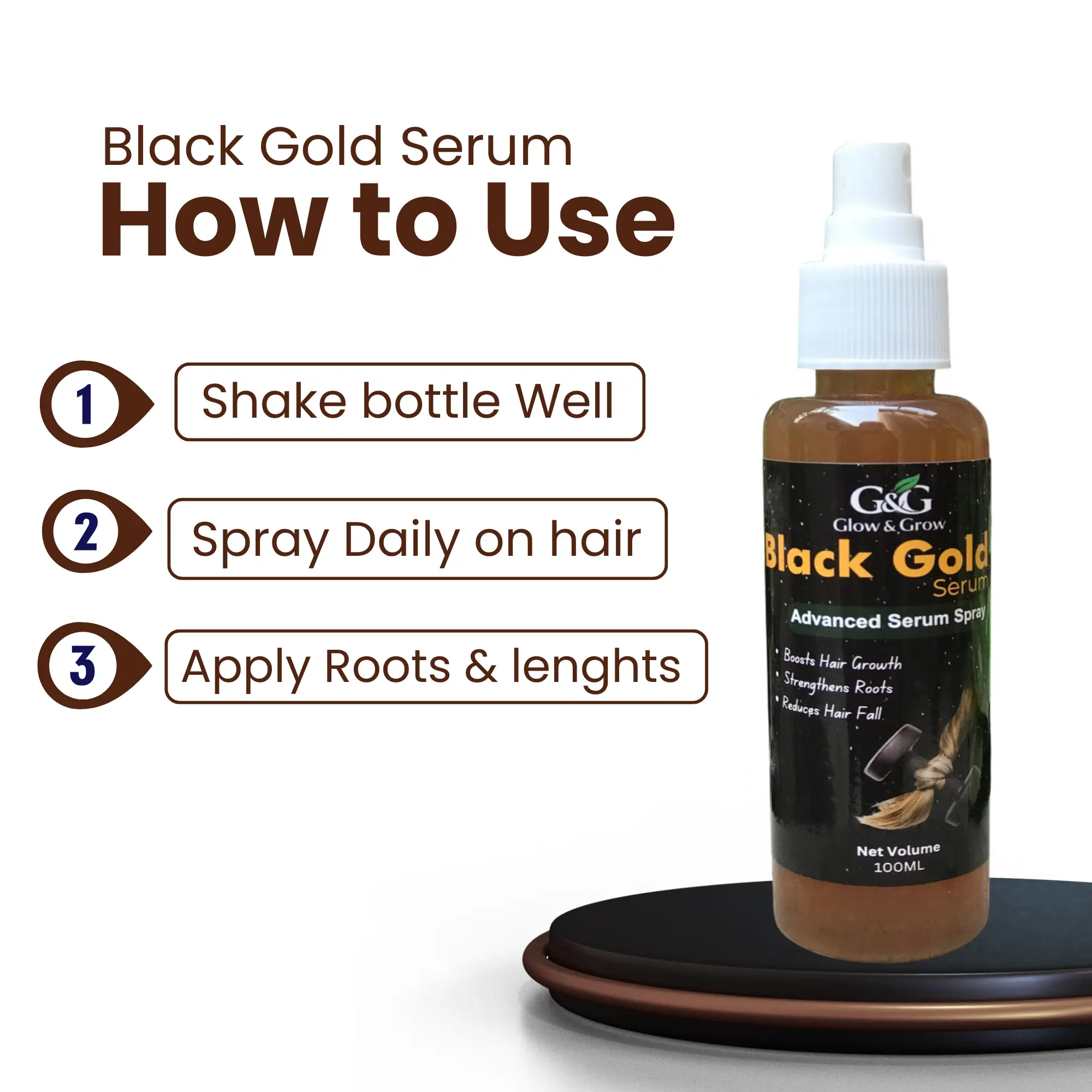 How to apply Black Gold Hair Growth Spray effectively for best results