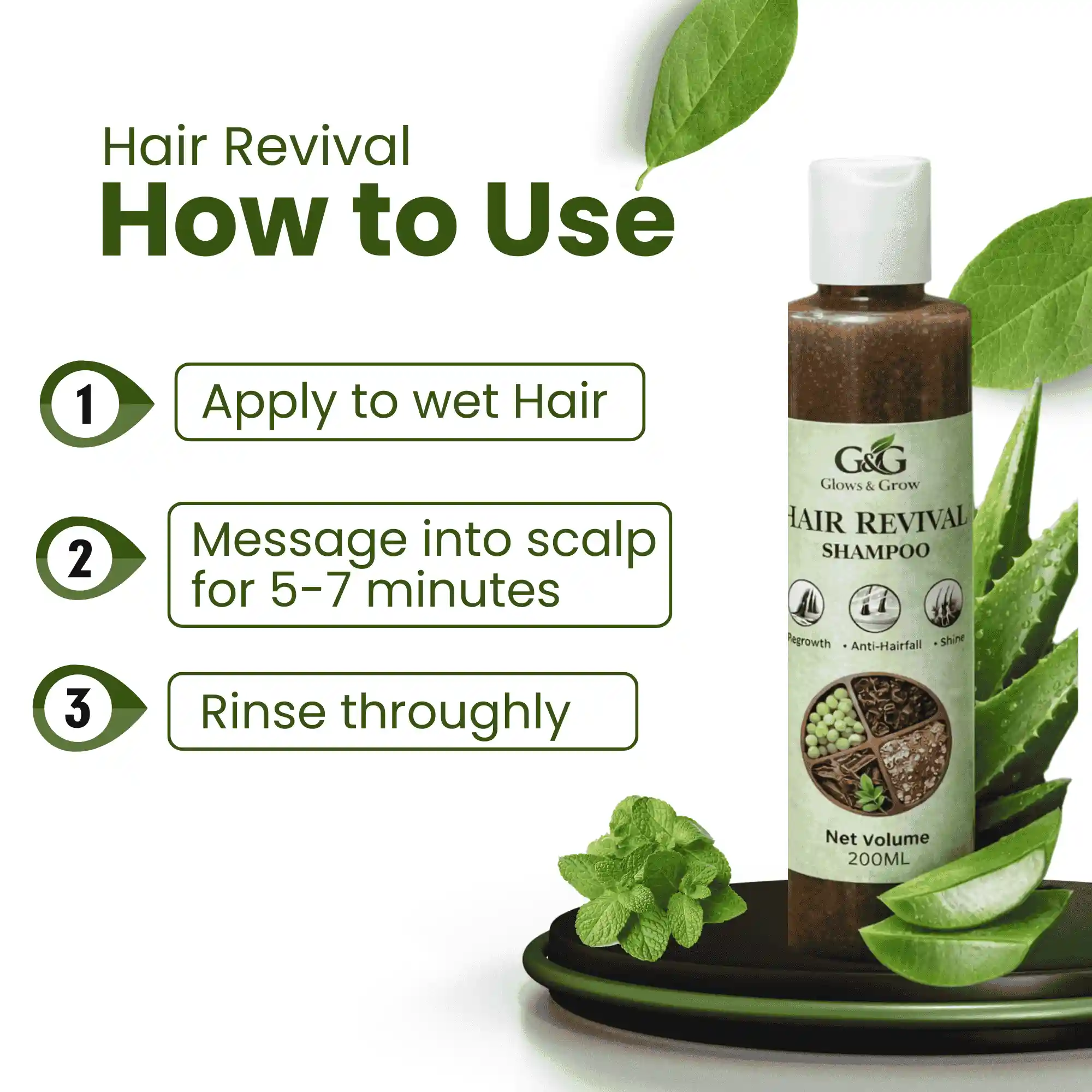 Step-by-step guide to using Hair Revival Shampoo for best results.